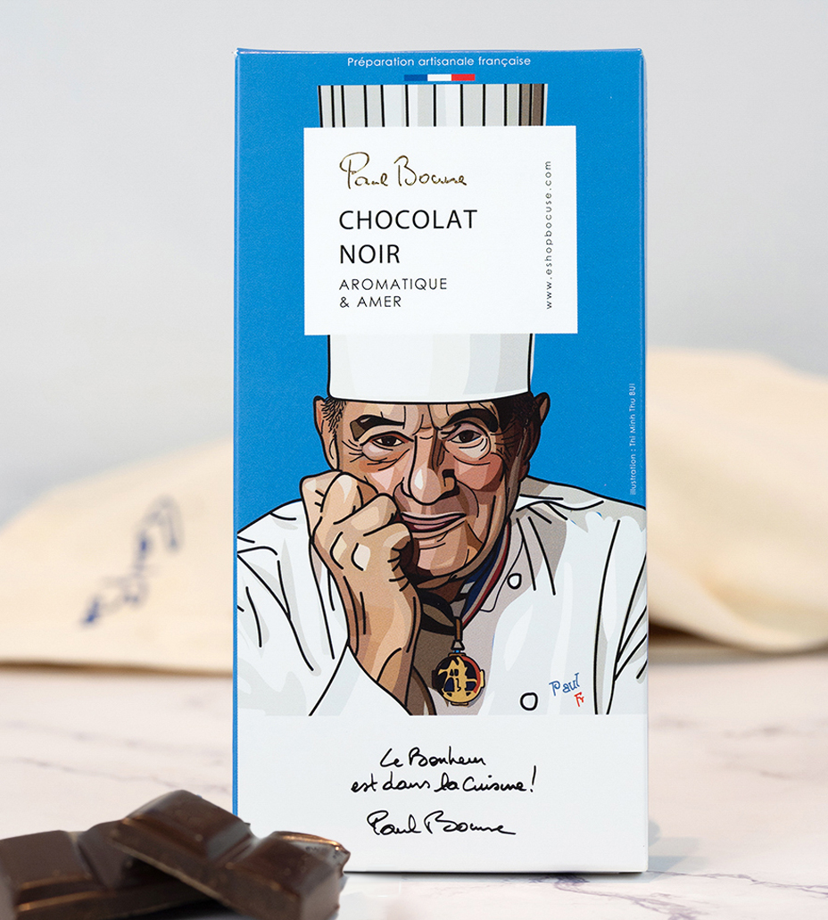Tablette de chocolat noir Paul Bocuse